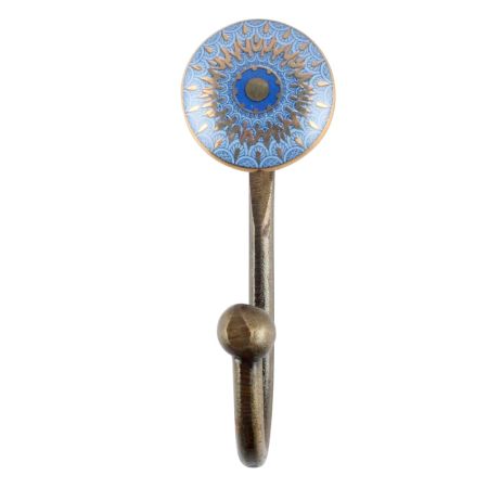 Blue Peacock Ceramic Iron Wall Hook Online